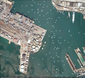 Immagine satellitare del Molo 6 del porto di Genova